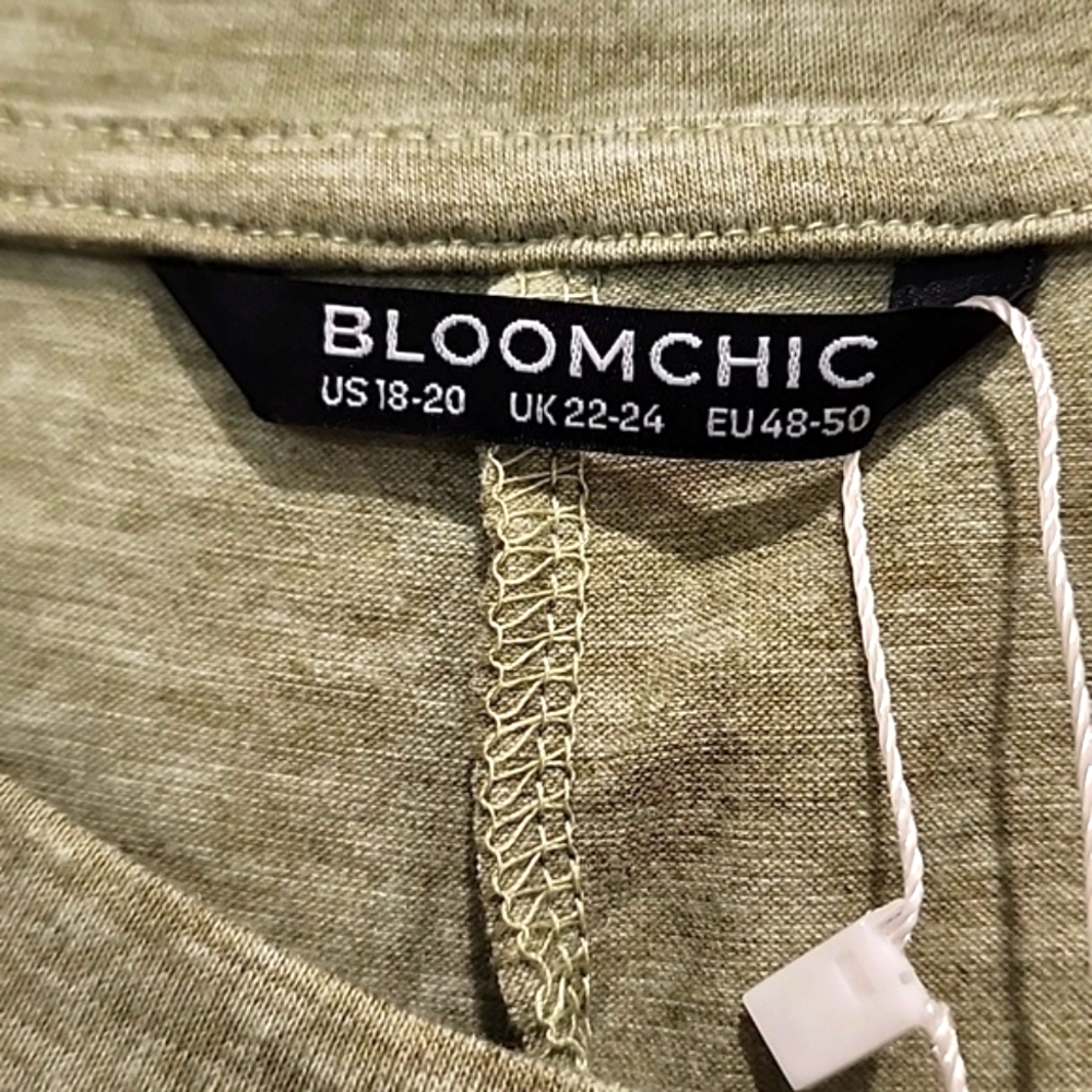 New Bloomchic Sage Green Solid Contrast Lace Ruff… - image 2